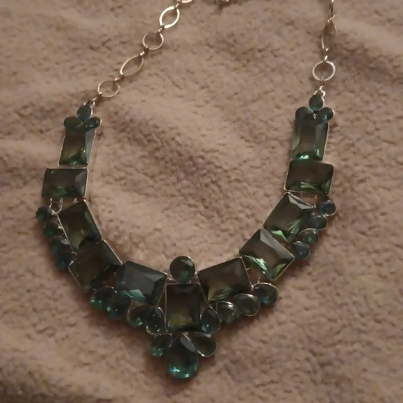 925 Silver peridot Necklace 18